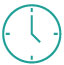 Icono reloj turquesa