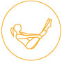 Icono pilates color amarillo