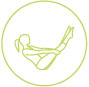 Icono pilates color verde